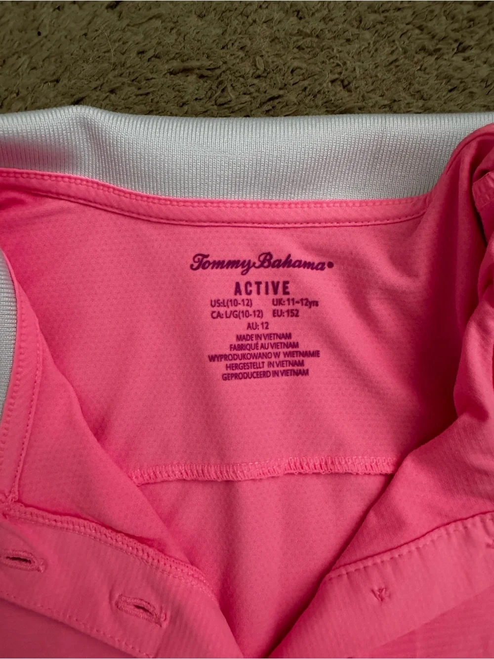 Tommy Bahama Pink Active Sleeveless Polo Top